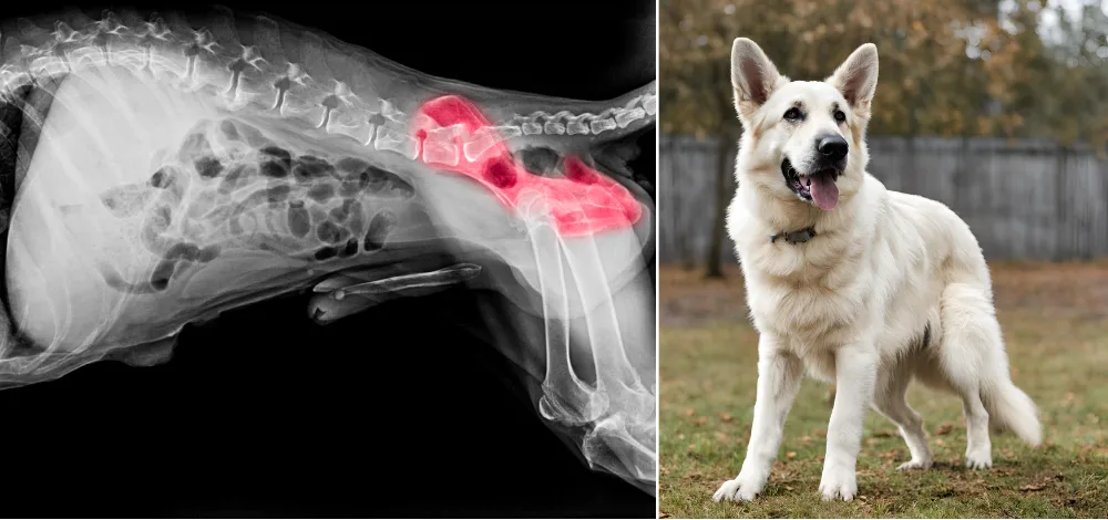 As large, active dogs, White Shepherds are also at risk for joint issues like hip and elbow dysplasia