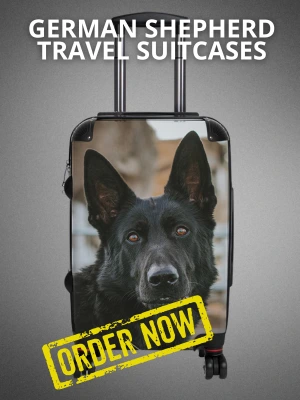 Order Personalized German Shepherd Travel Suitcases