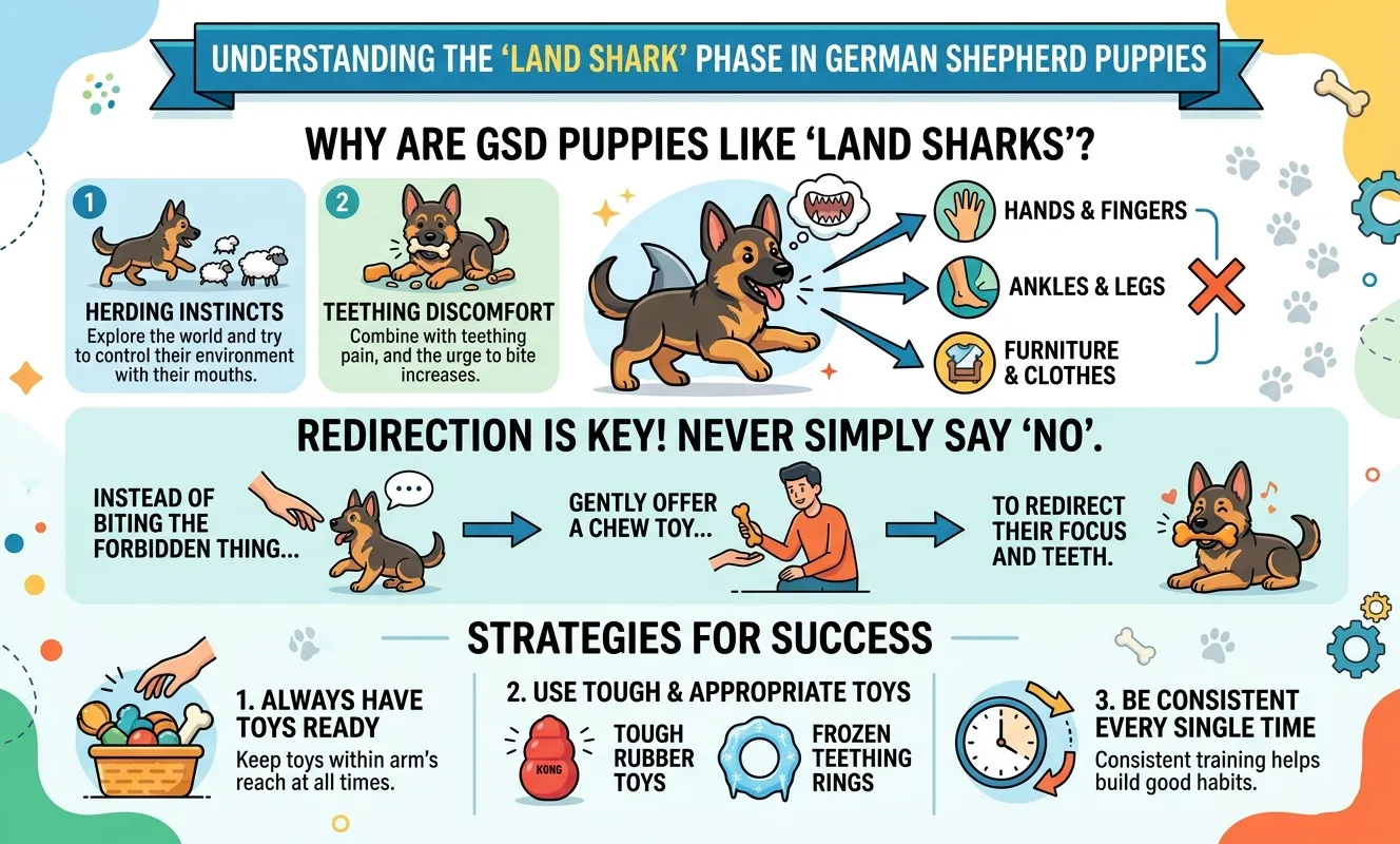 Understand The Land Shark Phase of German Shepherd Puppies