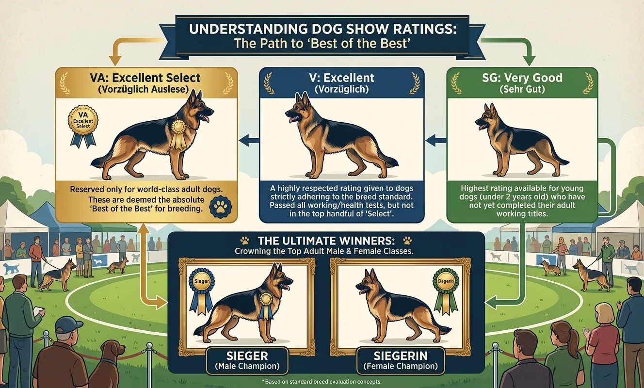 Understanding the Ratings and Titles of German Shepherd Sieger Dog Show (BSZS) Understanding the Ratings and Titles of German Shepherd Sieger Dog Show (BSZS)